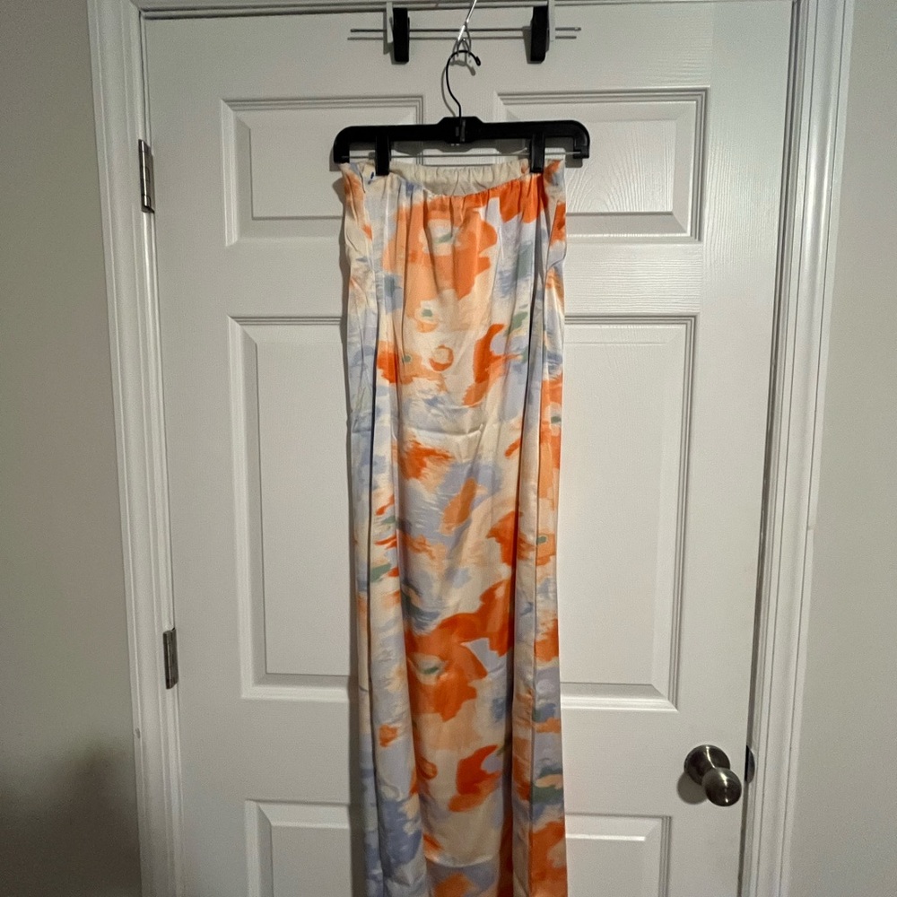 Abercrombie and Fitch Floral Maxi dress with straps - Orange & Cream - Picture 2 of 12